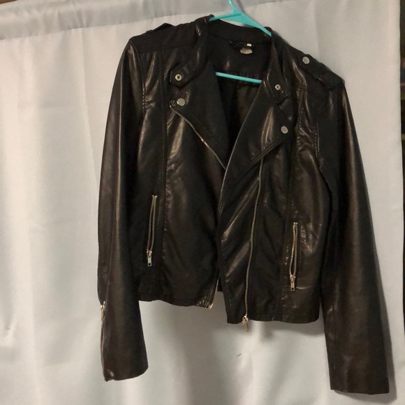 Size 8 real leather jacket - Picture 1 of 3